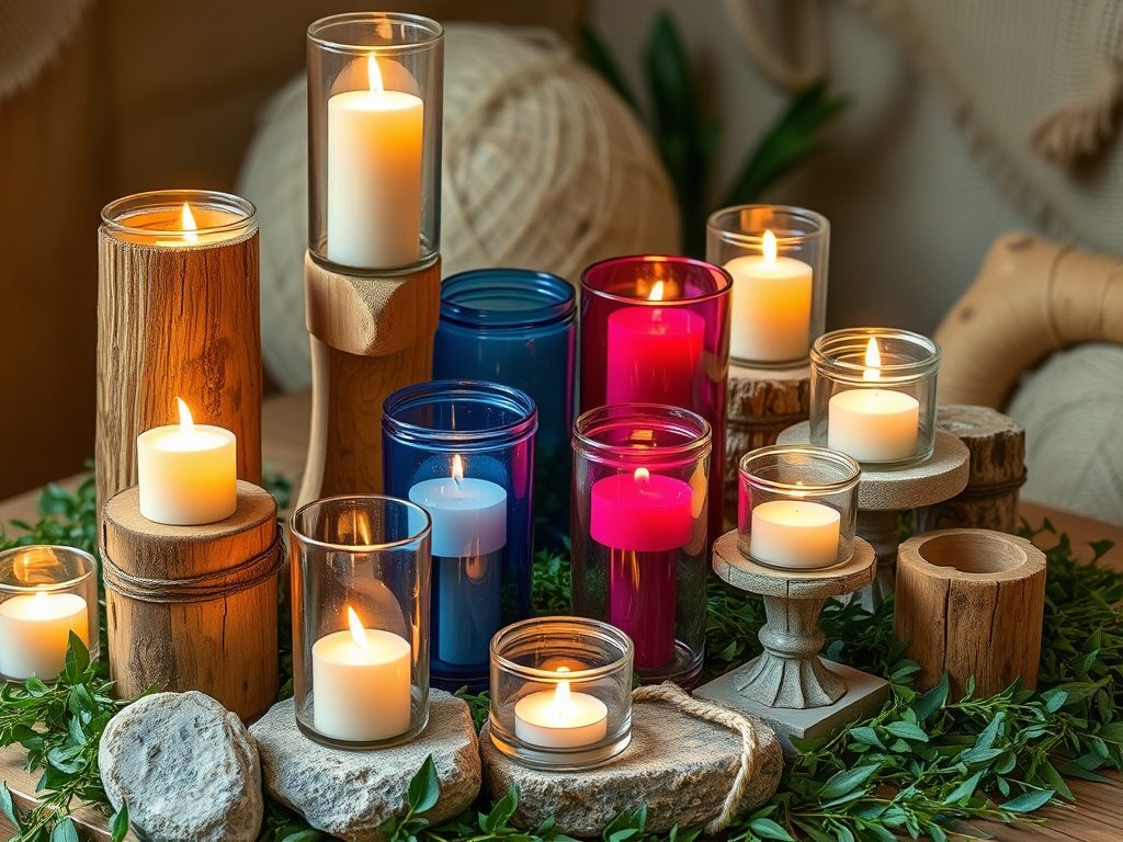 Świeczniki DIY: pomysły i techniki na kreatywne dekoracje z naturalnych i recyklingowanych materiałów