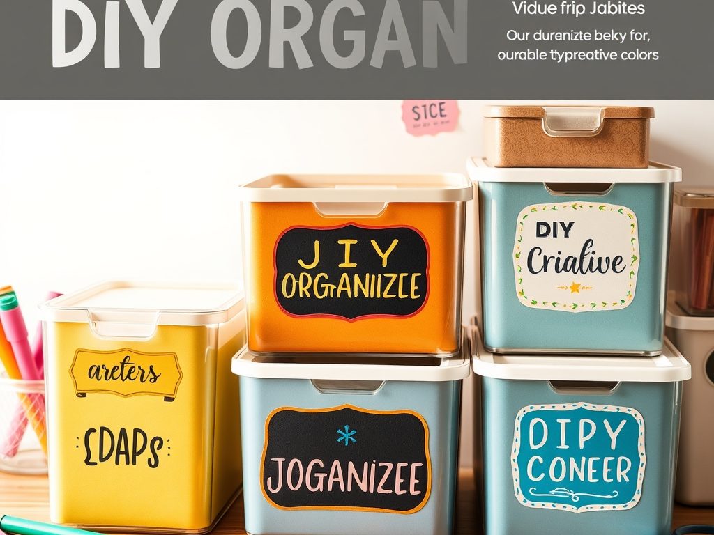Etykiety do organizerów DIY: jak zaprojektować i nakleić trwałe oznaczenia na lata