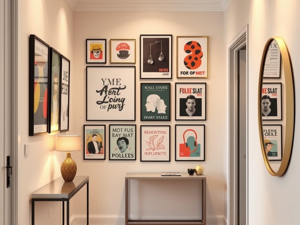 Galeria plakatów w przedpokoju: jak stworzyć spójną aranżację, która nada charakter wnętrzu