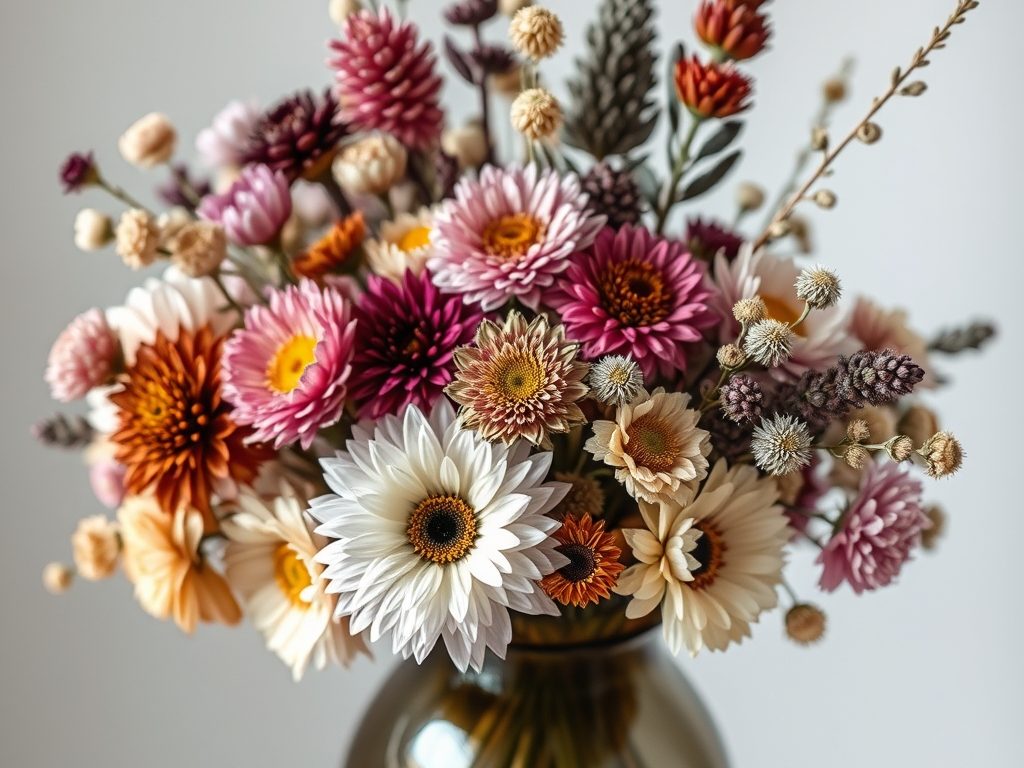 Kompozycja z suszonych kwiatów w wazonie: jak stworzyć trwałą i estetyczną dekorację krok po kroku