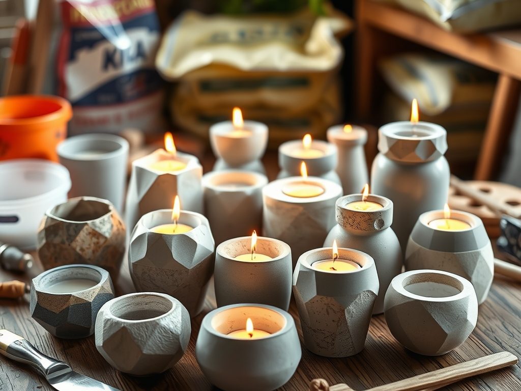 Świeczniki z betonu DIY: jak wybrać materiały i uniknąć typowych błędów przy samodzielnym odlewaniu